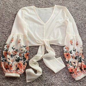 Size small, crop top with tie